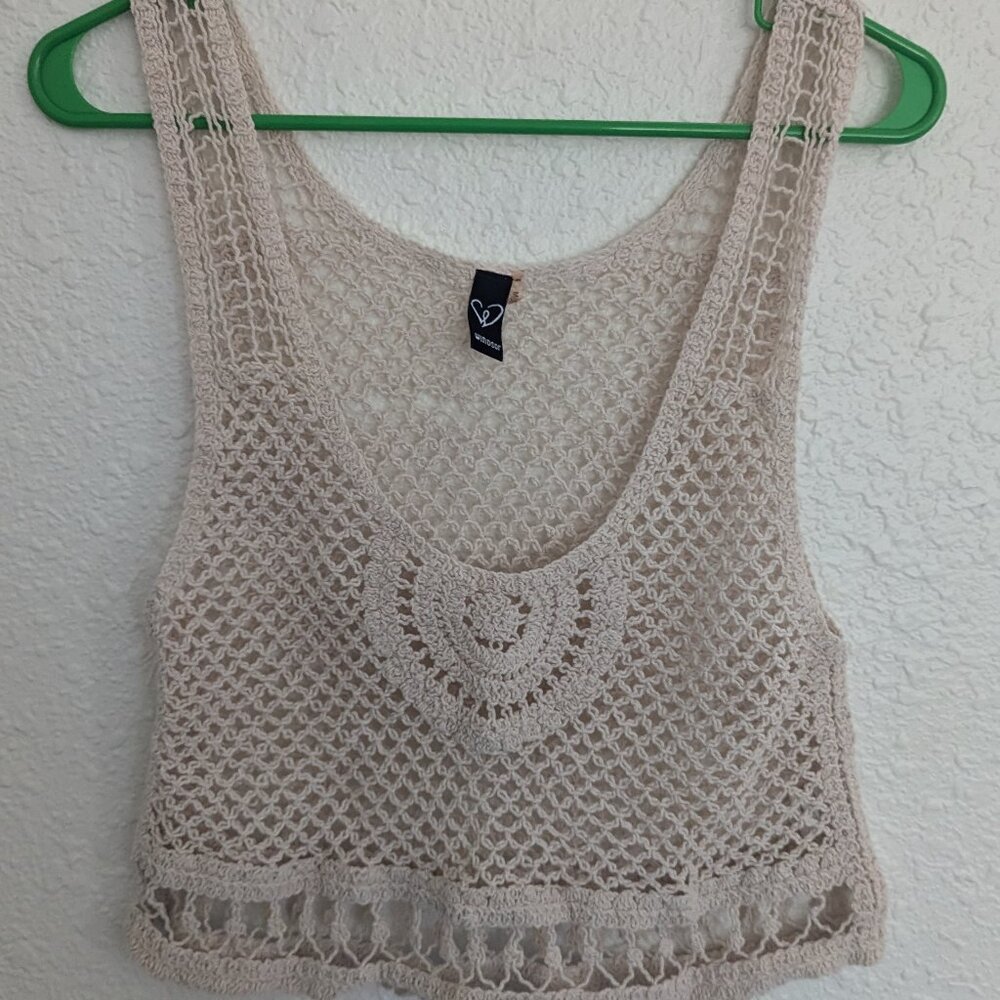 Ivory Crochet crop top